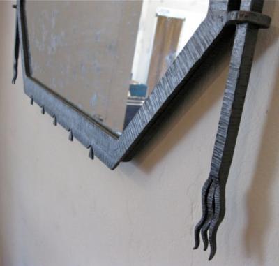 Art Deco Iron Console and mirror