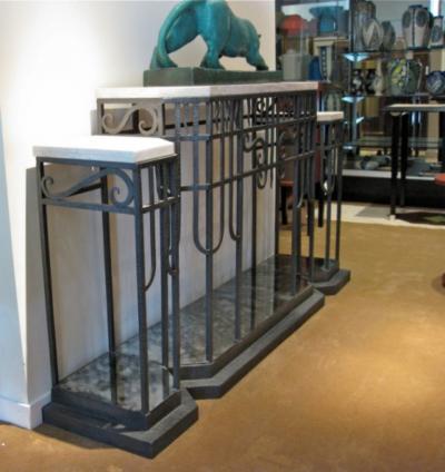 Art Deco Iron Console and mirror