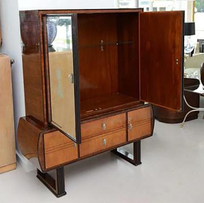 Art Deco Italian Bar with Neoclassical Figures