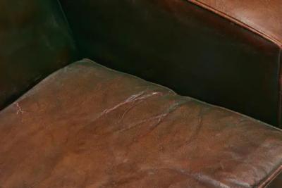 Art Deco Leather Club Chairs France 1930s