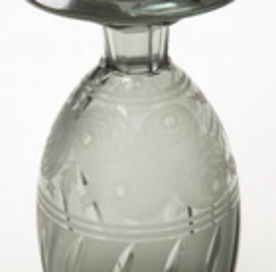 Art Deco Lidded Cut and Etched Crystal Bottles by Moser
