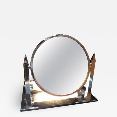 Art Deco Lighted Magnifying Mirror