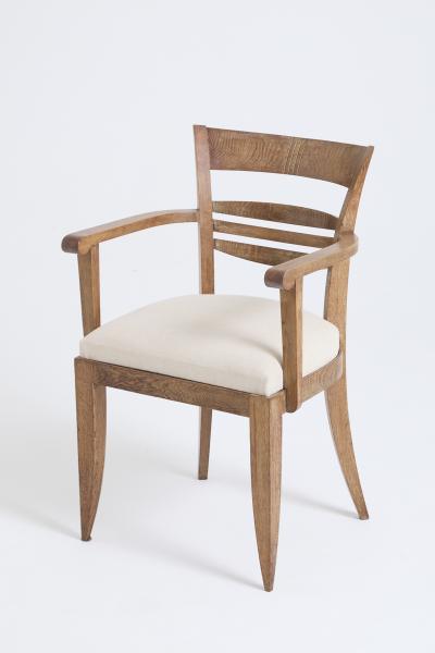 Art Deco Limed Oak Armchair