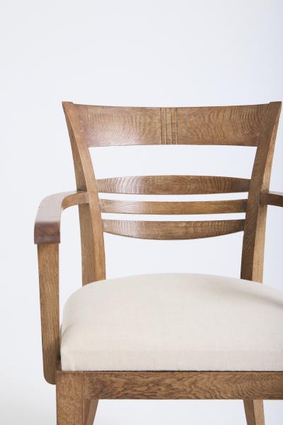 Art Deco Limed Oak Armchair