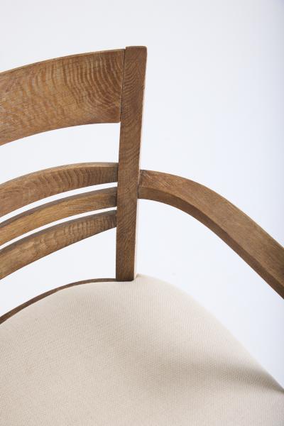 Art Deco Limed Oak Armchair
