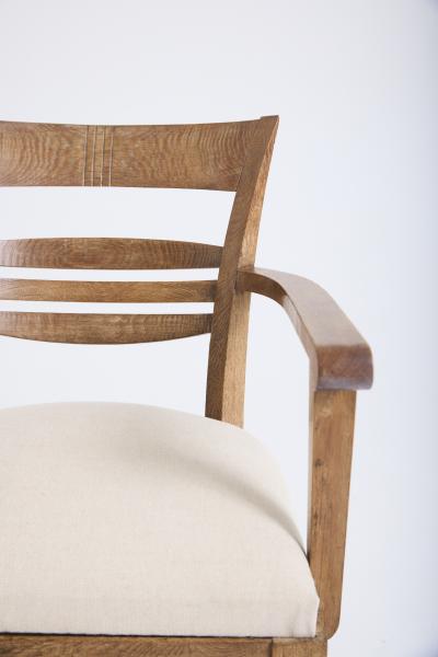 Art Deco Limed Oak Armchair