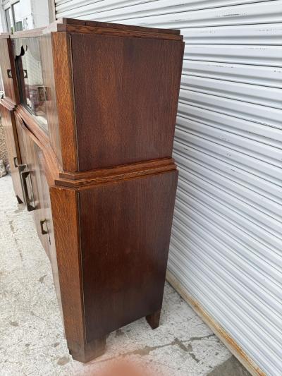 Art Deco Macassar Wood Sideboard Dry Bar with Metal Escutcheons