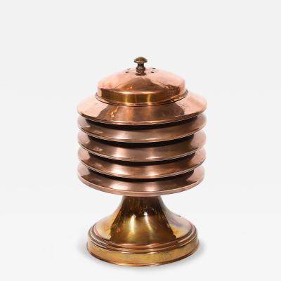 Art Deco Machine Age Polished Copper Table Lamp