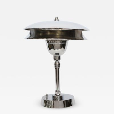 Art Deco Machine Age Skyscraper Style Polished Chrome Table Lamp
