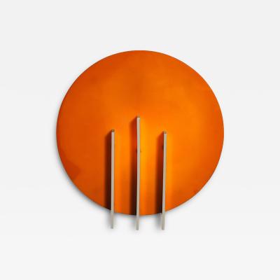 Art Deco Machine Age Smoked Amber Bakelite Brushed Aluminum Wall Sconce