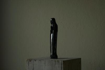 Art Deco Madonna in Hand Carved Solid Ebony Belgium 1930s