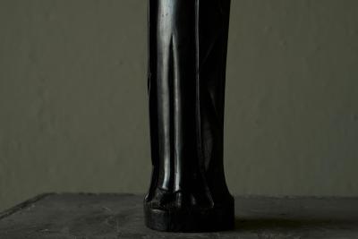 Art Deco Madonna in Hand Carved Solid Ebony Belgium 1930s