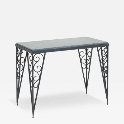 Art Deco Marble Top Console Table