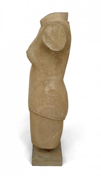 Art Deco Marble Torso Statues