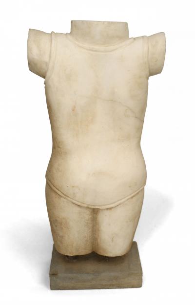 Art Deco Marble Torso Statues