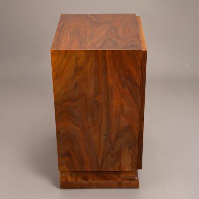 Art Deco Mid Century Nightstand End Tables in Laurel Wood Pair