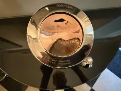 Art Deco Napier Dial a Drink Cocktail Shaker Silver Copper