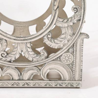 Art Deco Nickeled Bronze Magazine Stand of Stylized Leaping Greyhound