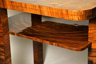 Art Deco Nut Wood Coffee Table Side Table Shellac Polished AT circa 1920