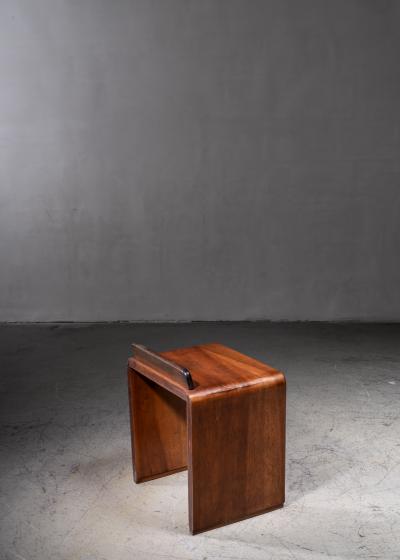 Art Deco Nutwood Side Table Italy 1930s