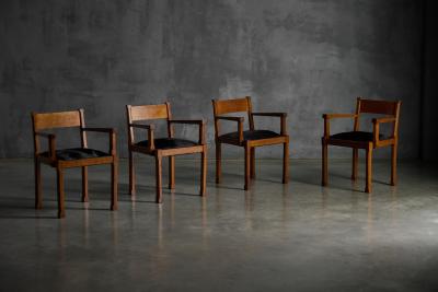 Art Deco Oak Armchairs Netherlands 1920s
