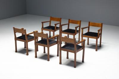 Art Deco Oak Armchairs Netherlands 1920s