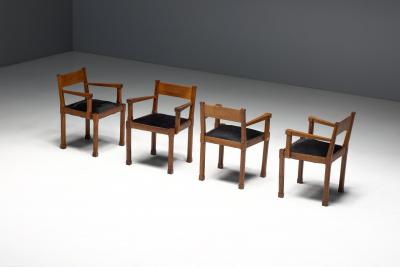 Art Deco Oak Armchairs Netherlands 1920s