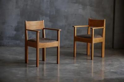 Art Deco Oak Armchairs Netherlands 1930s