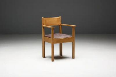 Art Deco Oak Armchairs Netherlands 1930s