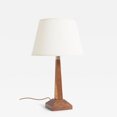 Art Deco Oak Table Lamp