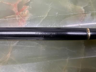 Art Deco Onyx Blotter with Bronze Elk Statue and Fountain Pens