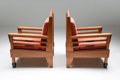 Art Deco Pair of Club Chairs Europe 1960s