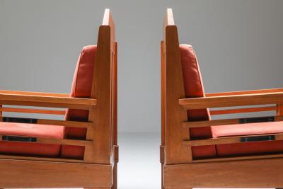 Art Deco Pair of Club Chairs Europe 1960s