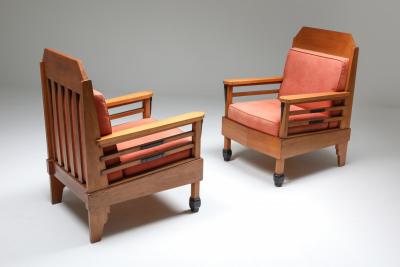 Art Deco Pair of Club Chairs Europe 1960s