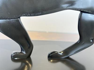 Art Deco Panther Sculpture Solid Bronze France circa 1930