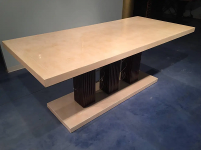 Art Deco Parchment Dining Table Italy 1940