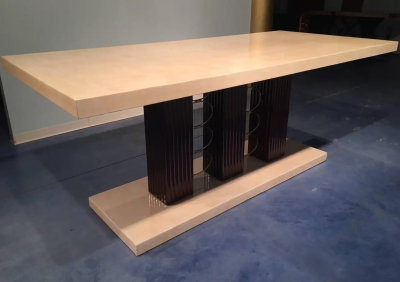 Art Deco Parchment Dining Table Italy 1940