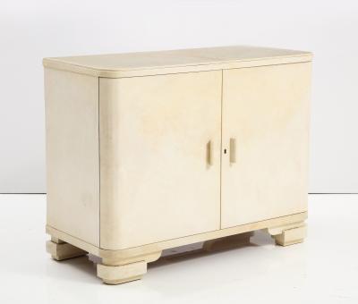 Art Deco Parchment Fitted Four Drawer Chest