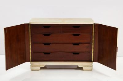 Art Deco Parchment Fitted Four Drawer Chest Signed N E Corengia