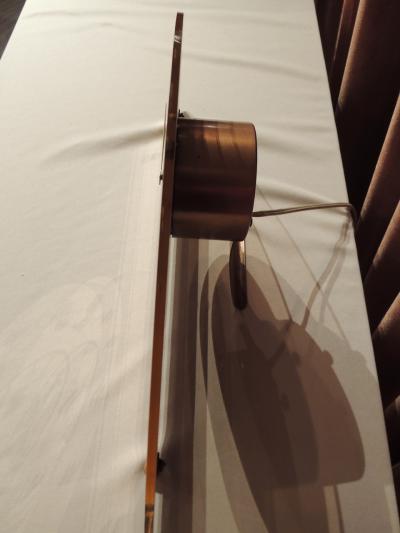 Art Deco Peach Mirrored Electric Clock