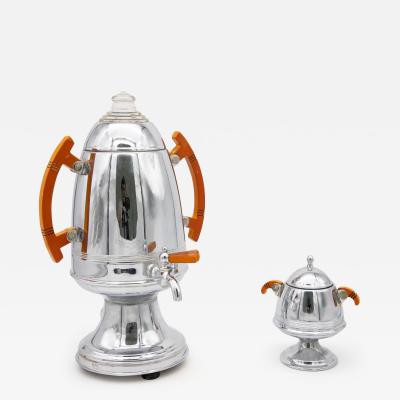 Art Deco Percolator and Sugar Bowl