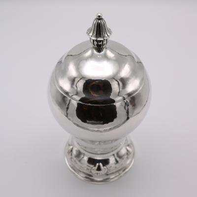 Art Deco Period Sterling Silver Covered Vase Germany circa 1930