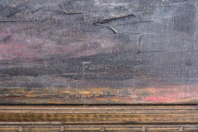 Art Deco Period Still live painting with tulips signed mon 