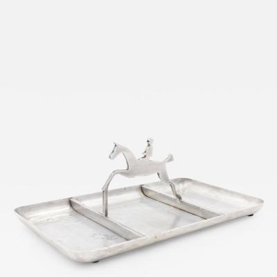 Art Deco Pewter Horse Ashtray