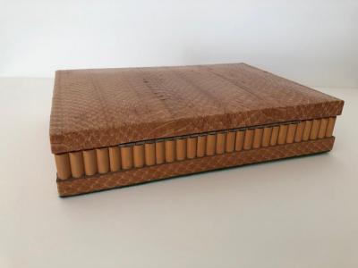Art Deco Python Sandalwood Cigar jewelry box