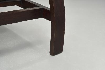 Art Deco Reclining Lounge Chair with Footstool Europe 1930s