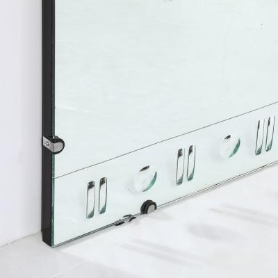 Art Deco Rectangular Mirror with Reversed Etched Geometric Detailing