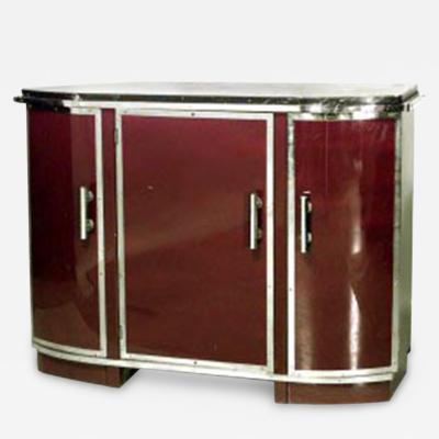 Art Deco Red Lacquered Sideboard