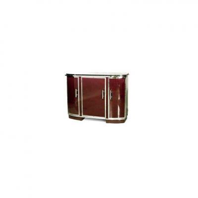 Art Deco Red Lacquered Sideboard