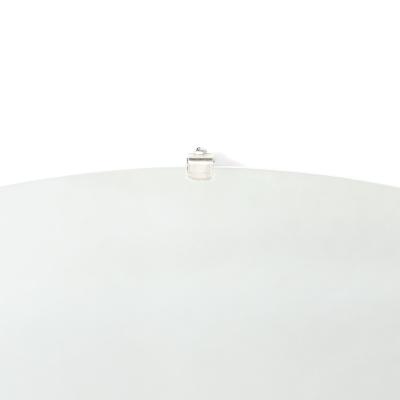 Art Deco Round Mirror with Walnut Black Lacquer Half Border Detailing